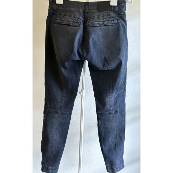 R13 Moto Skinny Jeans Women's Size 28 Black Denim Distressed Vintage Style Italy - Picture 9 of 16